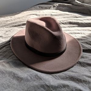 Grey Brixton wide brim fedora